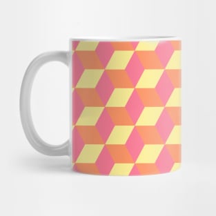 Geometric design- pink, orange, and yellow Mug